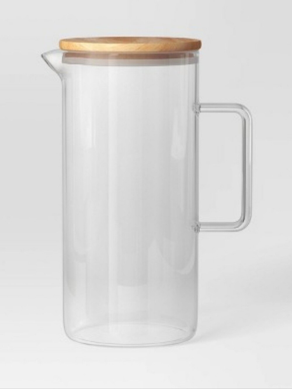 Threshold 84.5 fl oz Glass Beverage Pitcher with Wood Lid